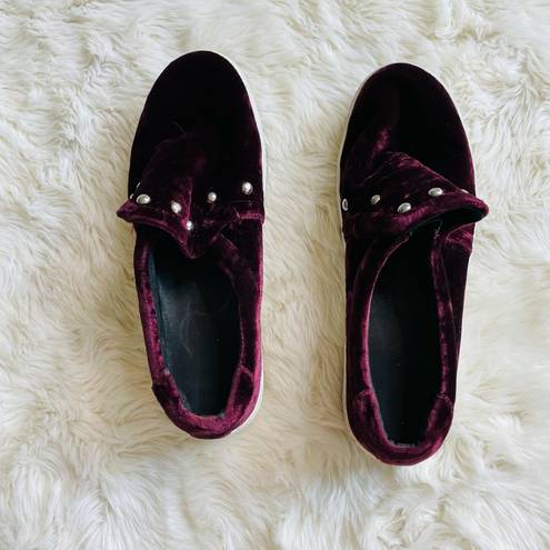 Rebecca Minkoff  Burgundy Noelle Studded Flat 6