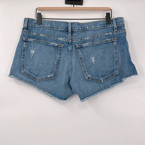 Ramy Brook  Christy Low-Rise Distressed Cut Off Denim Jean Shorts