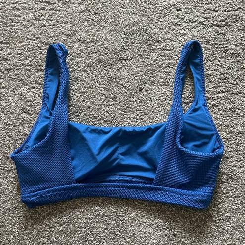 Aerie  Blue Scoop Neck Bikini Top