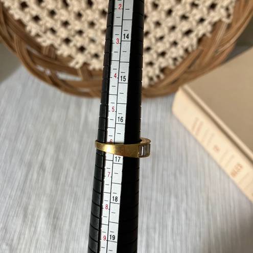 Vintage “Perseverance” Gold Baguette Diamond Ring 6 Classic Feminine Stacking