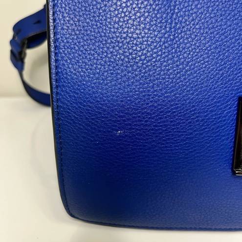 Halston Heritage structured satchel shoulder bag in blue