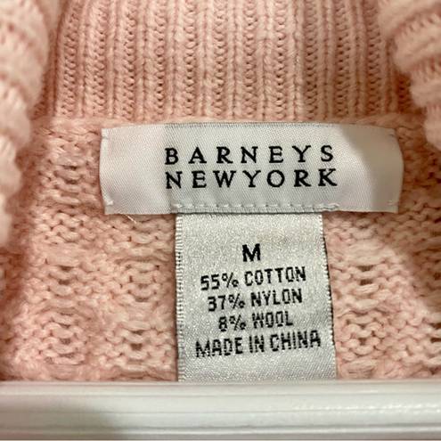 Barney’s New York Barneys New York Women’s Textured Turtleneck Sweater Pink Size Medium FLAW