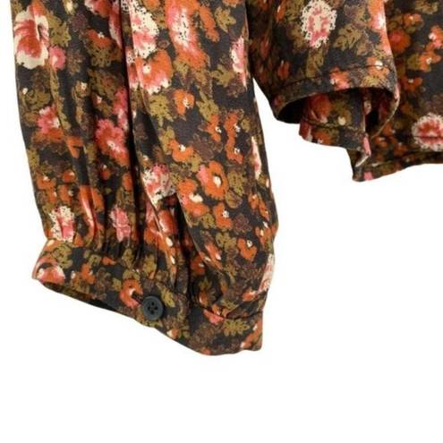 Treasure & Bond  Floral Print Long Sleeve Blouse Top