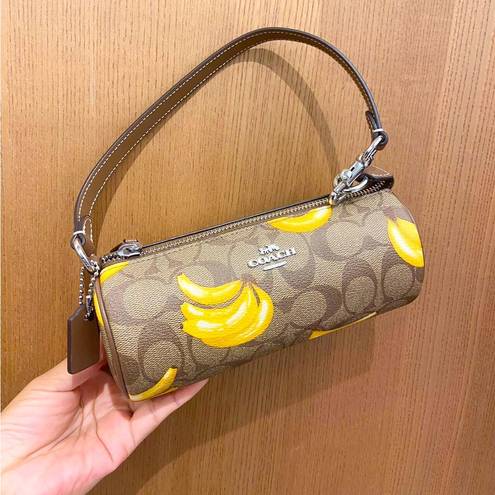 Coach  Nolita Barrel Bag In Signature Canvas With Banana Print