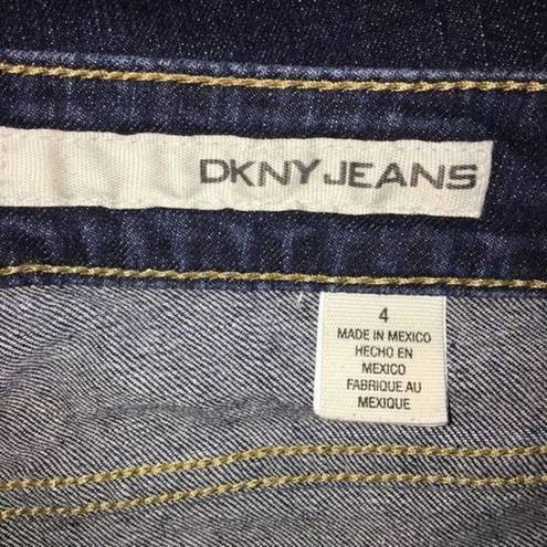 DKNY  Dark Wash Denim Side Slit Capris 4