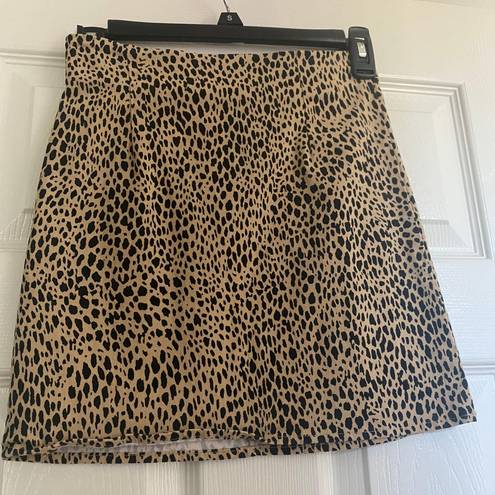 Brandy Melville Cheetah Print Mini Skirt