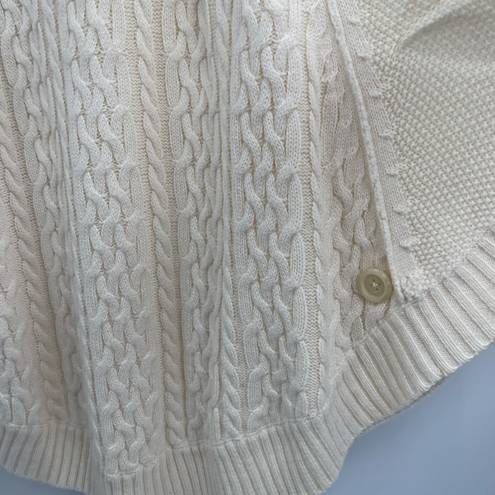 Chico's  white knitted poncho sweater size large/xl