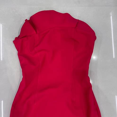 Cinq à Sept CINQ A SEPT Strapless Ruffle Marcy Dress Camilla Red