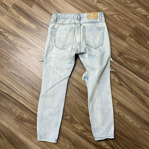 One Teaspoon  Trashed Free Birds Destroyed Baggy Jeans Distressed  Womens Size 24