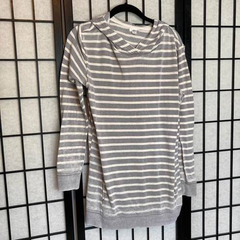 Abound  Striped Lightweight Hoodie Grey Small