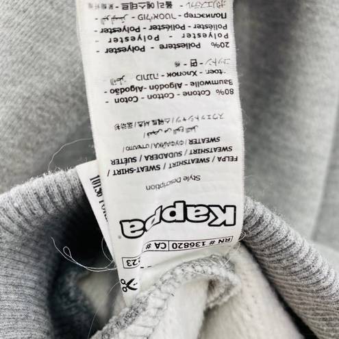 Kappa  x Gosha Rubchinskiy Logo Streetwear Hoodie Grey Size Small Kangaroo Pocket