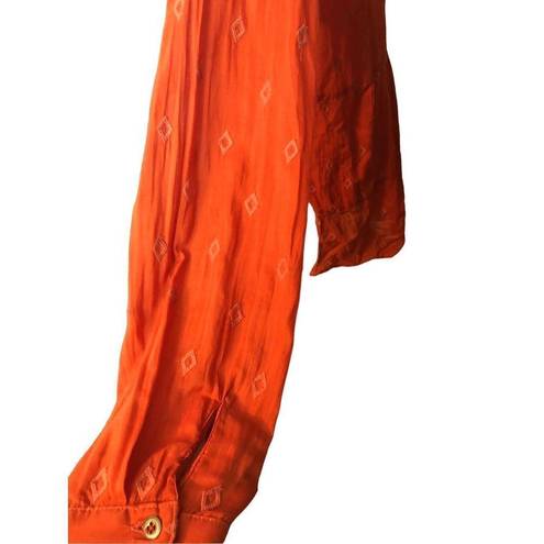 Pilcro  harvest orange tiered tunic with metal button accents down front Size S