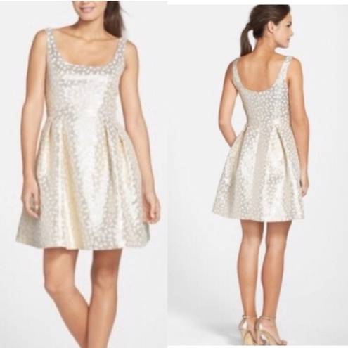 Shoshanna  Gold & Cream Party Dress Size 6