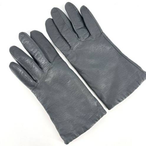 Isotoner Vintage  Women's Genuine Leather Acrylic Lined Winter Gloves Gray large