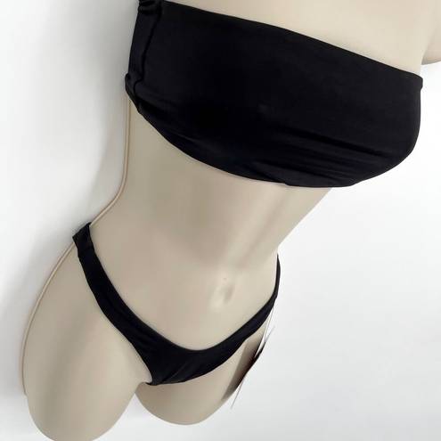 Naked Wardrobe  Swim Black Bandeau Bikini Swimsuit NEW Sz XS Style NW-W0739