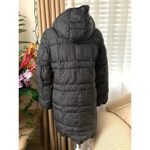 Esprit  Puffer Hooded Long Toggle Zip Coat in Black