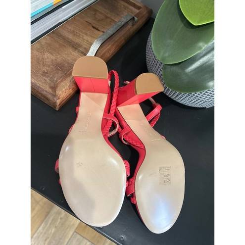 PARKE MARION  Hannah 85mm Sandals Coral Orange Womens 7.5