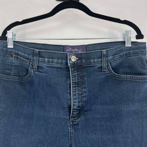 NYDJ  Women's High Rise Twiggy Slim Straight Jeans Blue Denim high rise Size 16