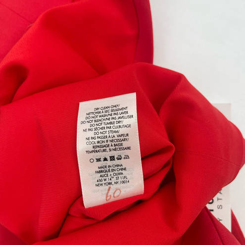 Alice + Olivia  Skirt Size 12 NWT Lilia Mini Red Bright Poppy Designer Luxury