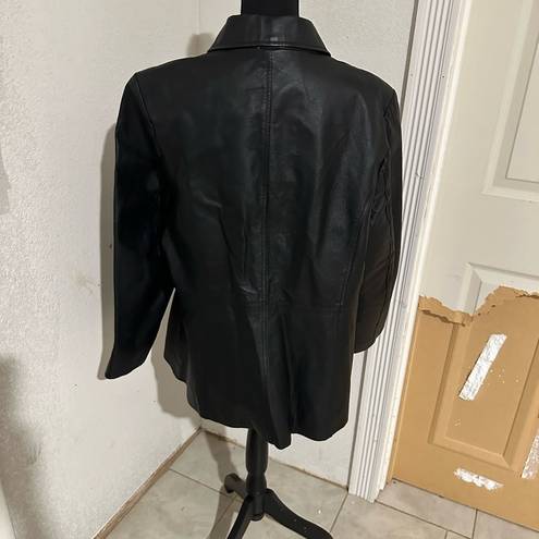 Croft & Barrow  Black Leather Jacket 1X