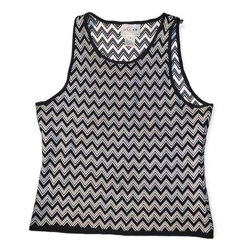 Oscar de la Renta Oscar de la rents Chevron silk tank