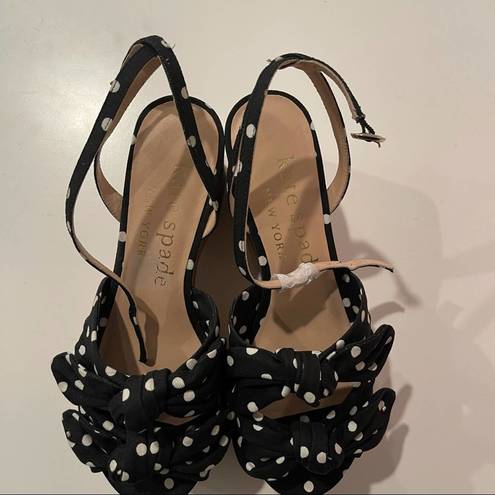 Kate Spade  Julep Platform Wedges Polka Dot NWT 9.5