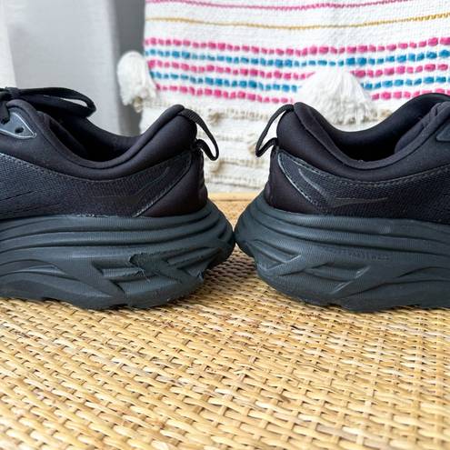 Hoka  One One Bondi 8 Black Low Top Road-Running Sneakers Women’s Size 7.5
