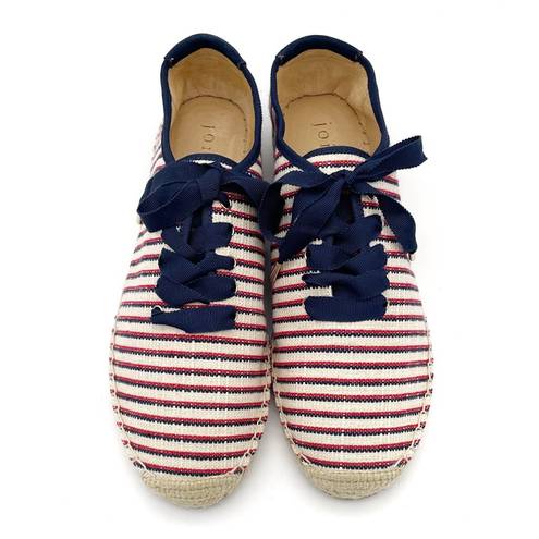 Joie NEW  Corston Espadrille Sneaker Navy Red Cream Gold Women’s 38.5 US 7.5-8