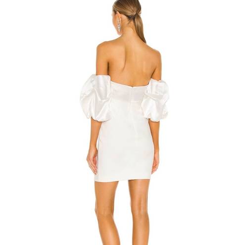 Cinq à Sept  Teo Puff Off Shoulder Mini White Dress