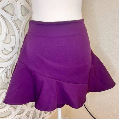 ZARA NWT  Purple High Waisted Bow Tie‎ Skort Size M