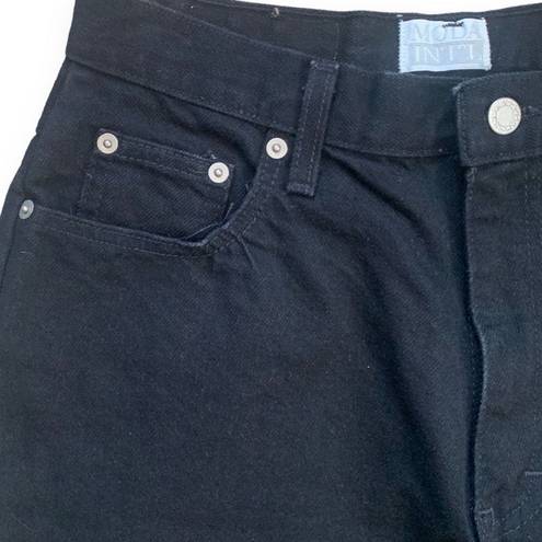 Moda Vintage  International The London Jean Black High Waisted Mom Denim Size 8