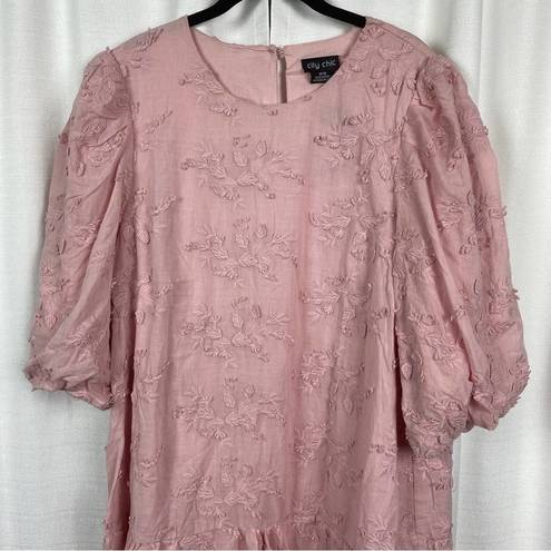 City Chic  Crystal Pink Layla Babydoll Dress Sz.M(18) NWT