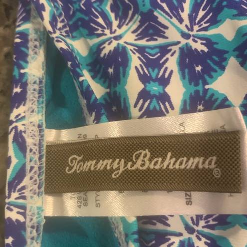 Tommy Bahama Women's  Blue White Halter One Piece Swimsuit Size 16 EUC #S-22