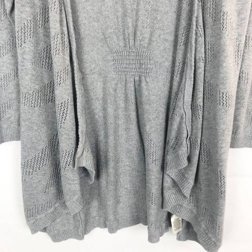 DKNY  JEANS Long Sleeve Open Front Gray Cardigan Size Medium