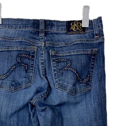 Rock & Republic  Women’s Jeans Kassandra 7" Low Rise Bootcut Medium Wash Size 8