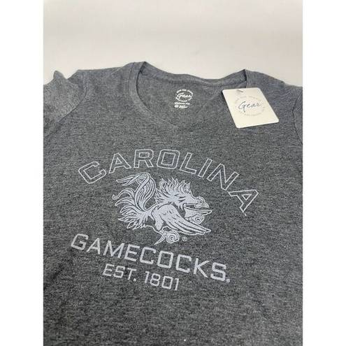 Gear for Sports University Of South Carolina Gamecocks Medium M Gray V Neck T Shirt USC NEW