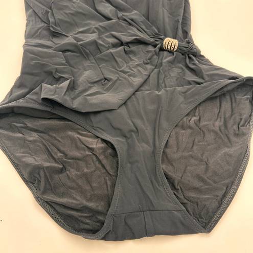 Gottex  Black Wrap Swimsuit One Piece Size 16