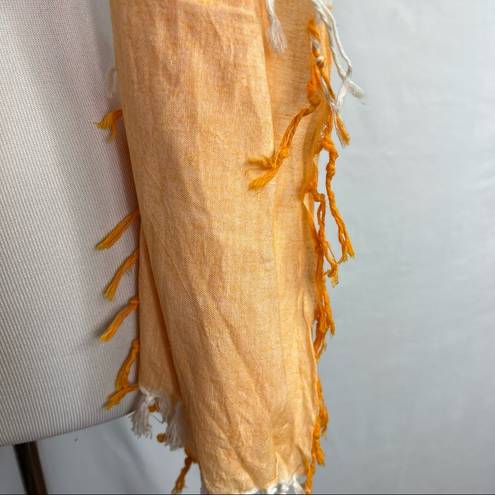 Scotch & Soda SCOTH & SODA Big Striped Orange/White Scarf NWT