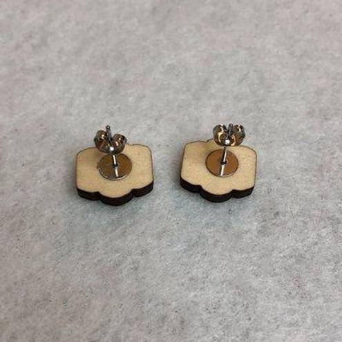 Nintendo  64 Logo Wood Stud Earrings