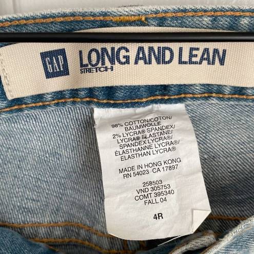 Gap  Long and Lean Stretch Jeans Light Wash Flare 4 Regular