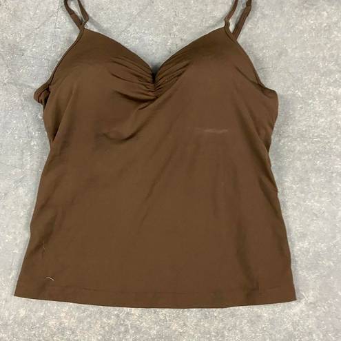 Energie  Brown Molded Cup Tank Top Cami