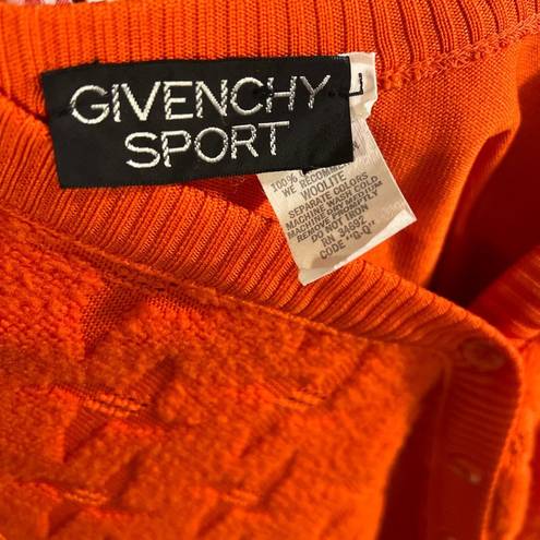 Givenchy 1970s  Orange Sweater Vest Size S