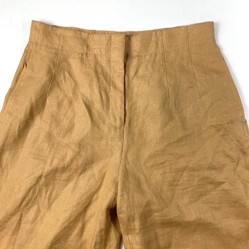 Lafayette 148  Linen Wide Leg Crop Pants Sz 8