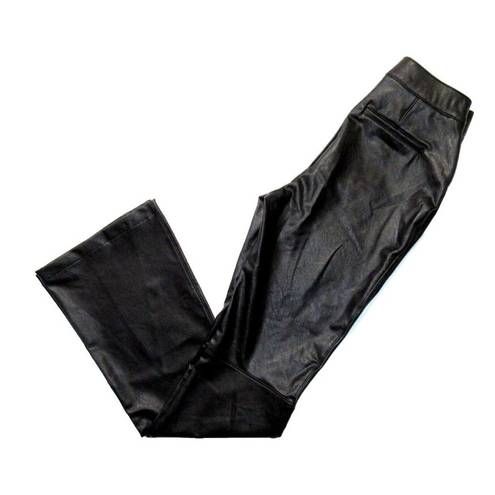 Spanx NWT  20457R Leather-Like Flare in Black Faux Pull-on Pants XS x 33