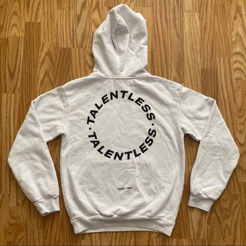 Talentless  WOMENS CIRCLE LOGO WHITE HOODIE SZ SMALL