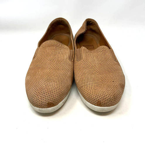 FitFlop  Superskate Perforated Leather Tan Loafer Flat Shoes Size US 11