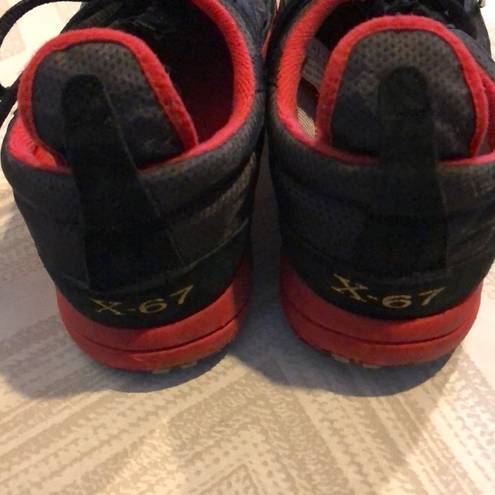 Polo  Sport Black & Red Mesh Sneakers