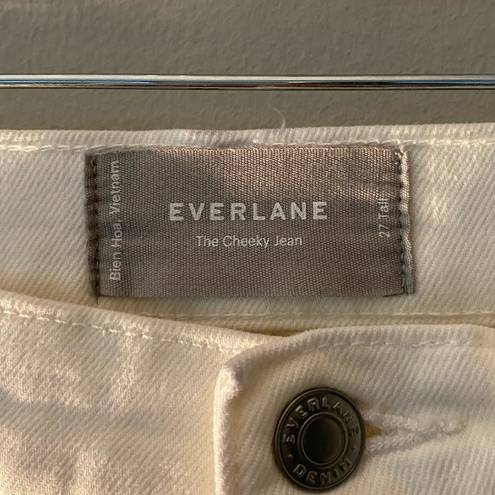 Everlane The Cheeky Jean Organic High Rise White Denim Straight Jeans size 27T