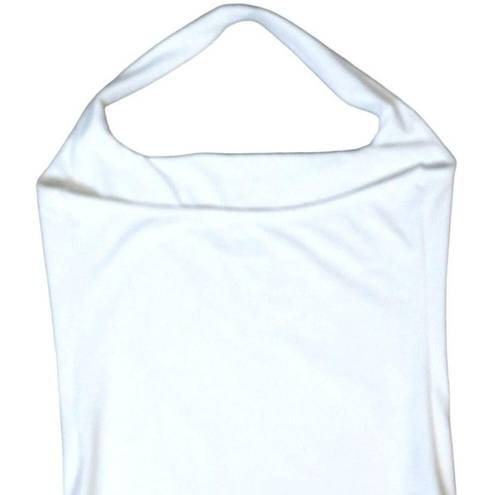 Abercrombie & Fitch Bodysuit AF Soft Collection M White Halter Square Neck NWOT