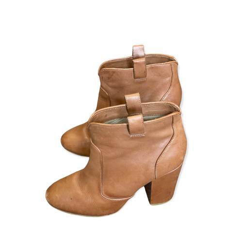 Neiman Marcus Genuine Leather Tan  Collection Ankle Boots